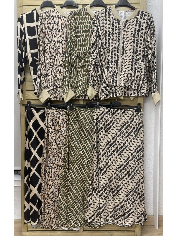 Bomber de saten estampada 2