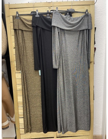 Vestido hombros brillo