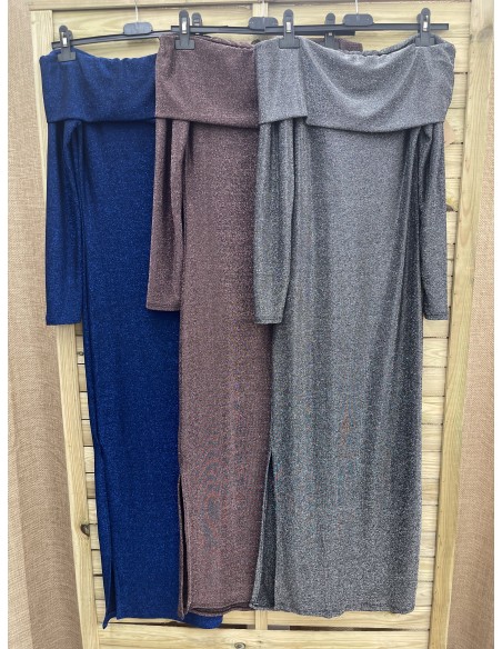 Vestido hombros brillo