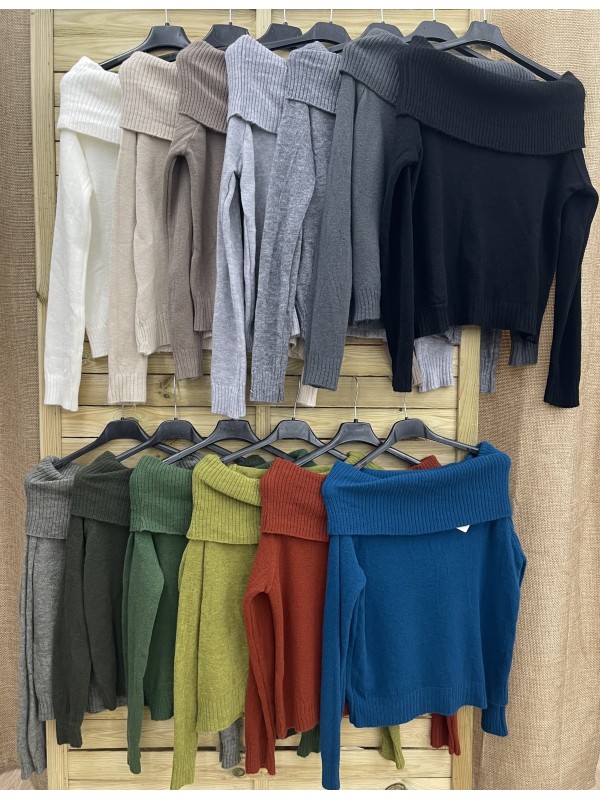 Jersey maxi cuello de lana