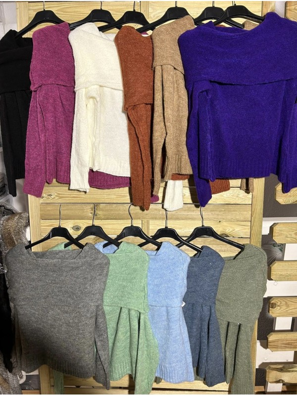 jersey maxi cuello de lana