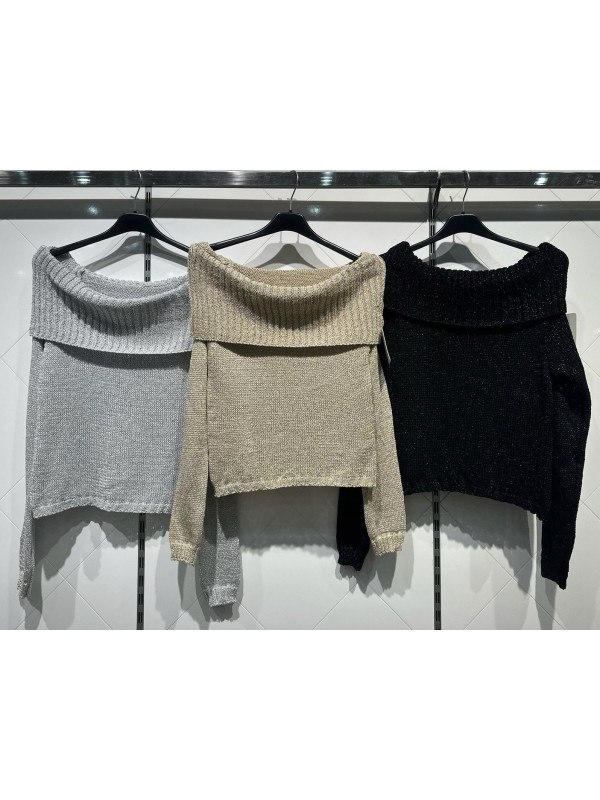 Jersey maxi escote de brillito