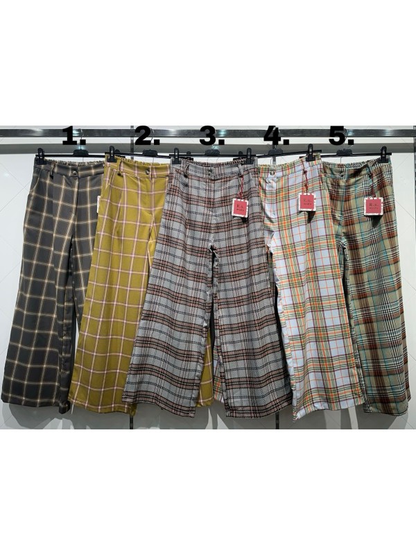 Pantalón estampado de cuadros