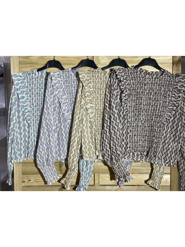 Camisa ondas con doble volante