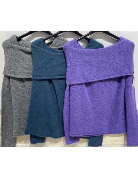 jersey maxi cuello de lana