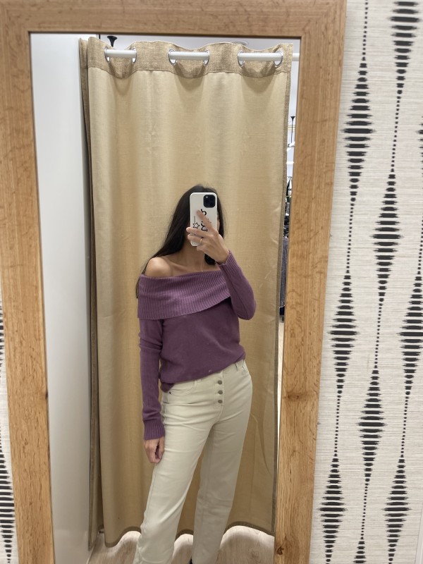 Jeans beige desflecado con botones