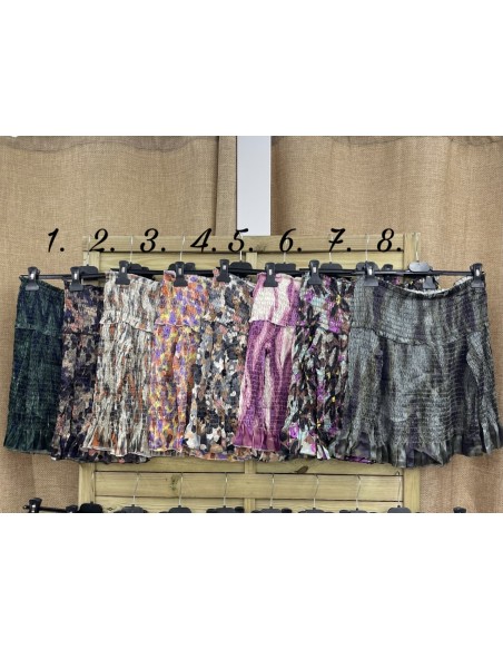 Top fruncido estampado de satén