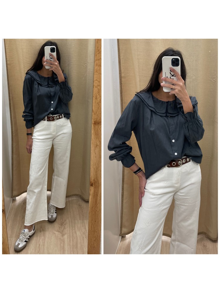 Jeans Culotte Bordado