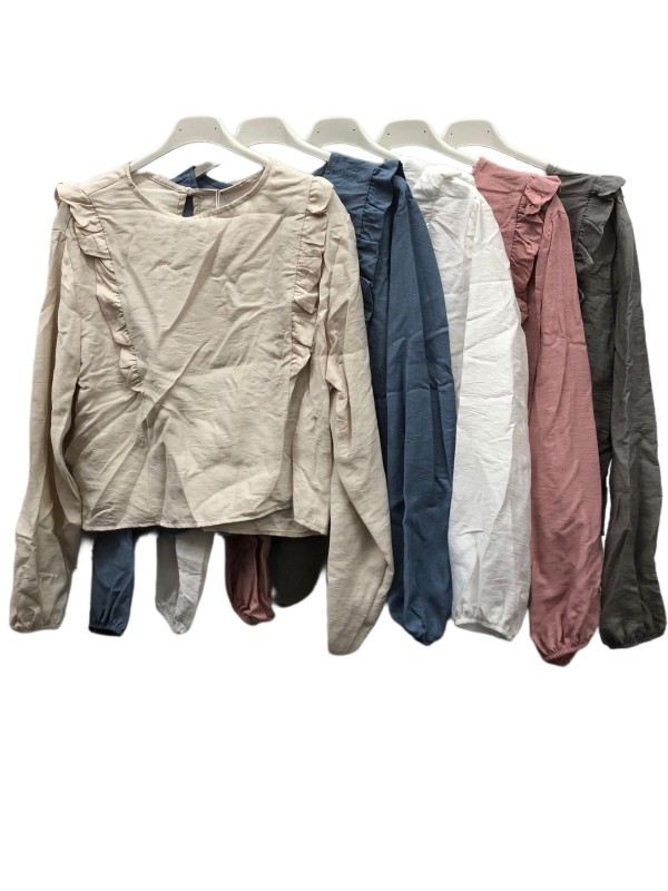 Camisa con doble volante vertical 2