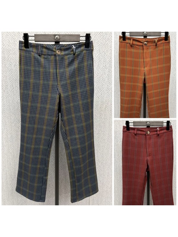 Pantalón traje multicuadros