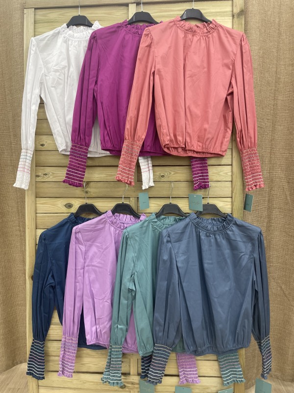 Camisa puños de colores