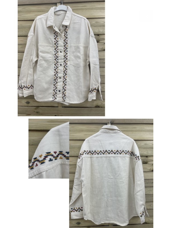 Sobrecamisa vaquera cenefa