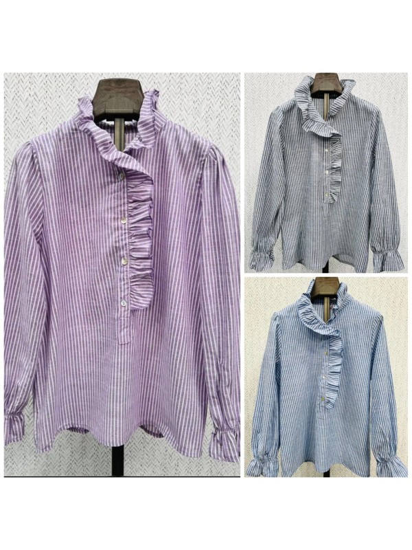 Camisa rayas maxi volante