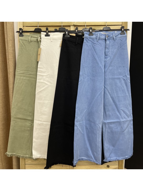 Jeans recto desflecado