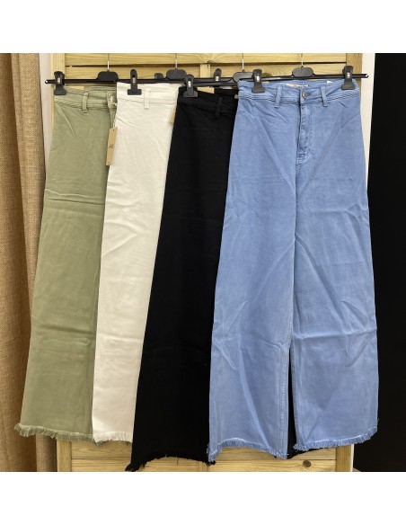 Jeans recto desflecado