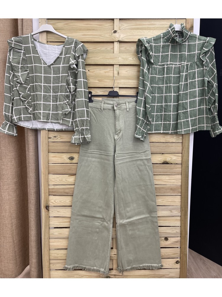 Jeans recto desflecado