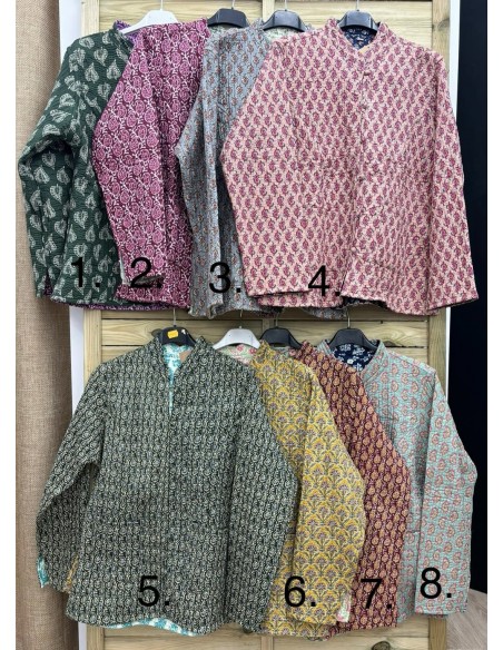 chaqueta india reversible