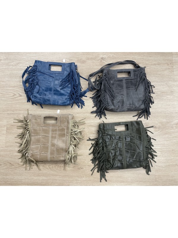 Bolso flecos piel de coco