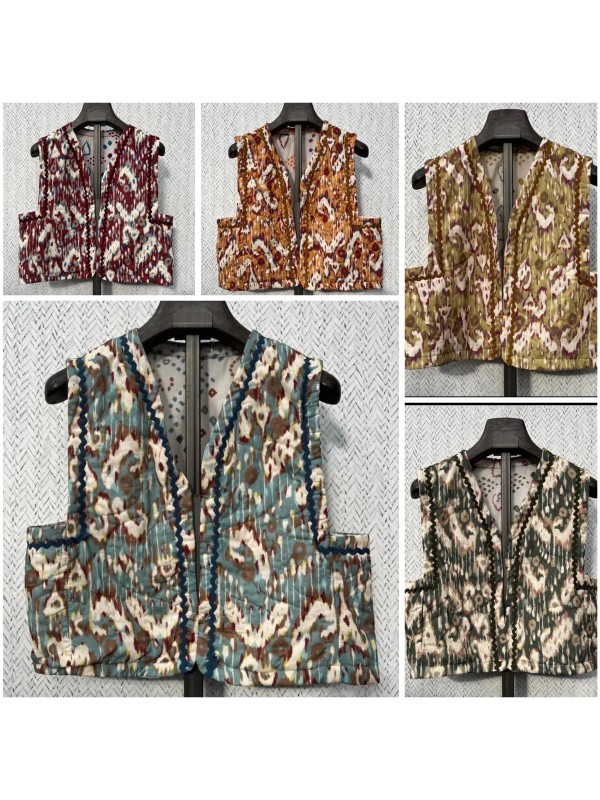 Chaleco acolchado estampado