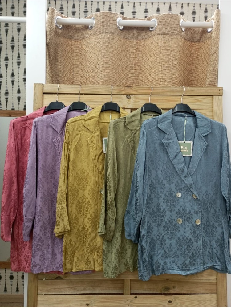 Blazer bordada cruzada