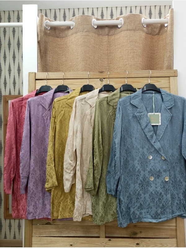 Blazer bordada cruzada