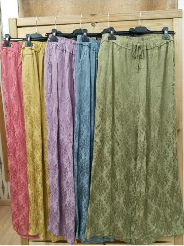 Pantalón recto bordado