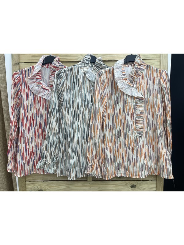 Camisa pintas volante