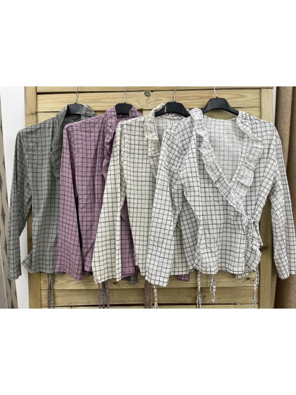 camisa cuadritos cruzada