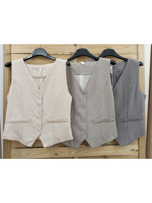 Chaleco corto botones de traje