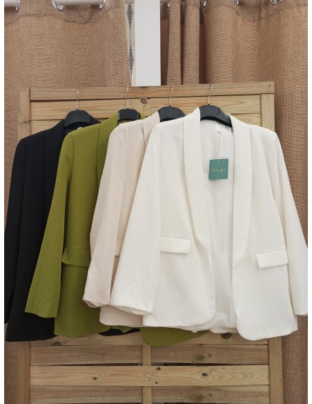 Chaqueta de vestir lisa