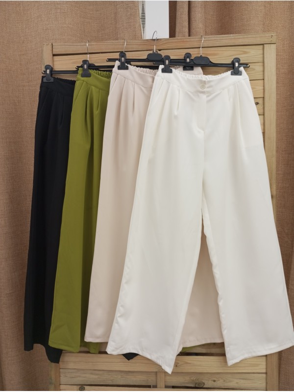 Pantalon de vestir recto liso