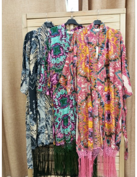 Kimono largo stamp flecado