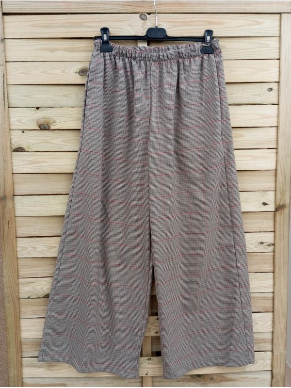 Pantalón recto cuadritos