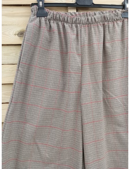 Pantalón recto cuadritos