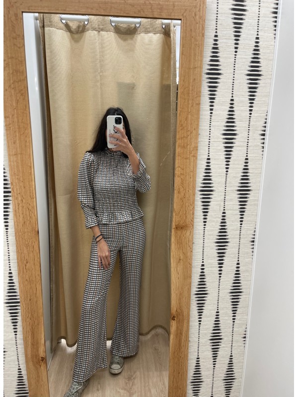 Pantalón culotte cuadros