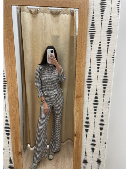 Pantalón culotte cuadros