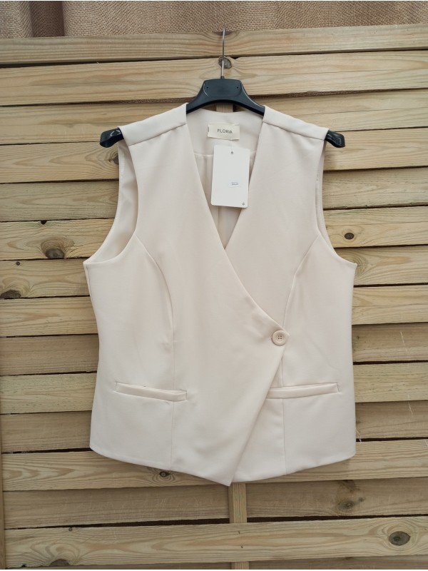 chaleco de vestir cruzado