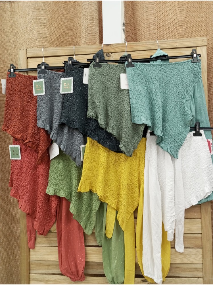 Camisa Asimétrica Lazo Hilo Plateado