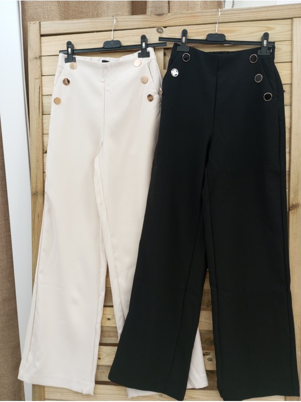 pantalón de vestir con botones