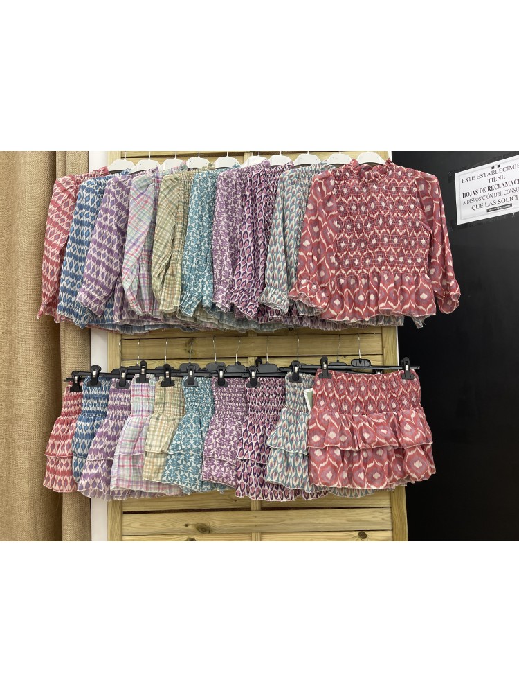 falda pantalon de gasa con brillito