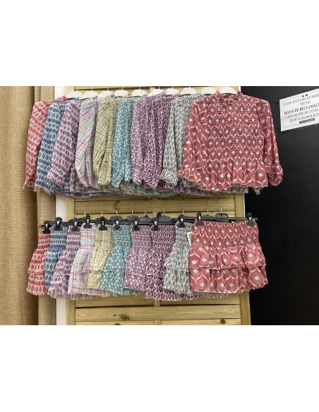 falda pantalon de gasa con brillito