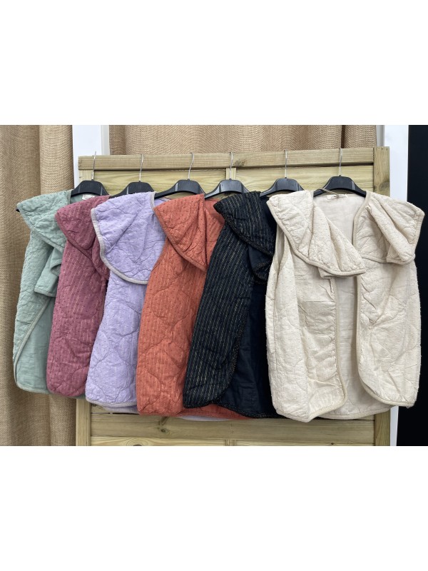 chaleco capa de plumeti con brillito