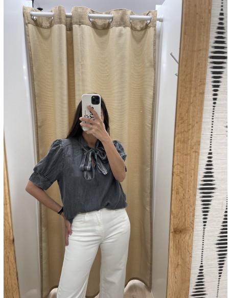 camisa vaquera lazada