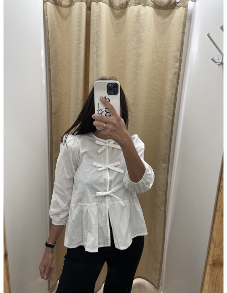 camisa triple lazo lisa media manga