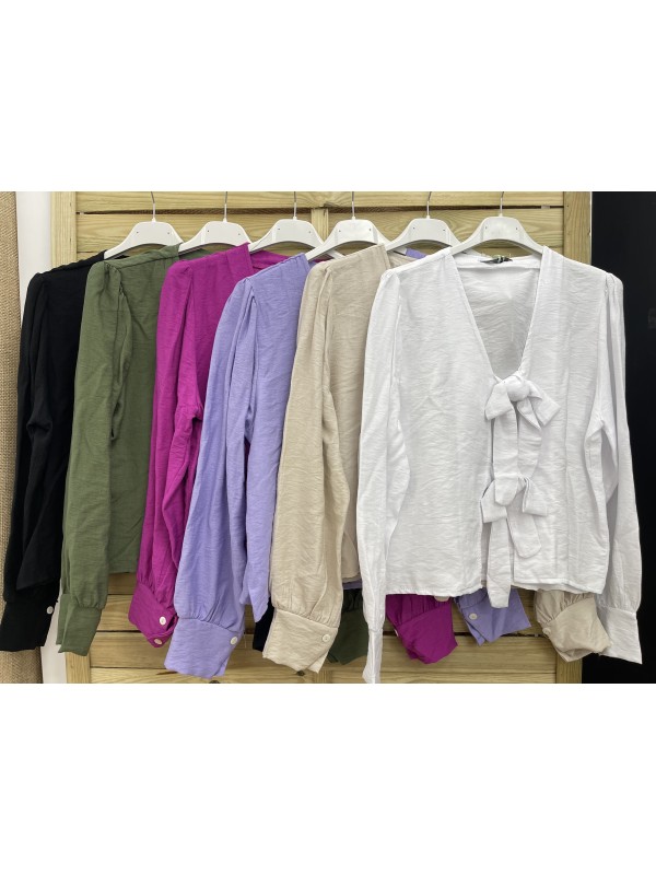 camisa lisa doble lazo