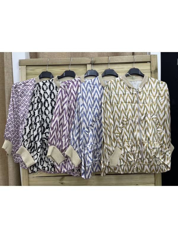 bomber saten bordes dorados