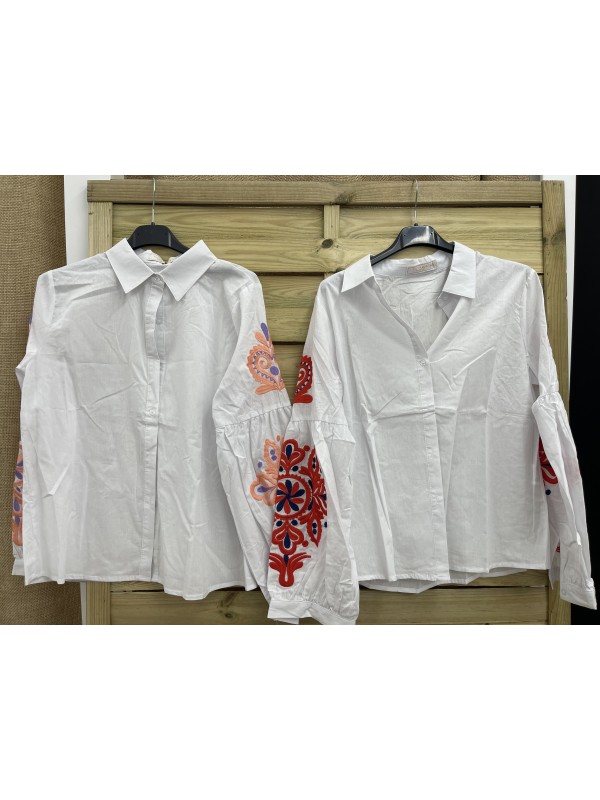 camisa bordado en manga 2