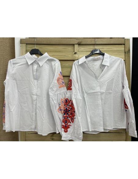 camisa bordado en manga