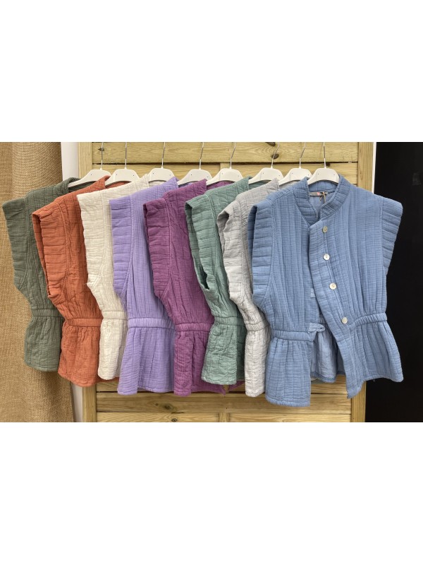 Chaleco acolchado con botones