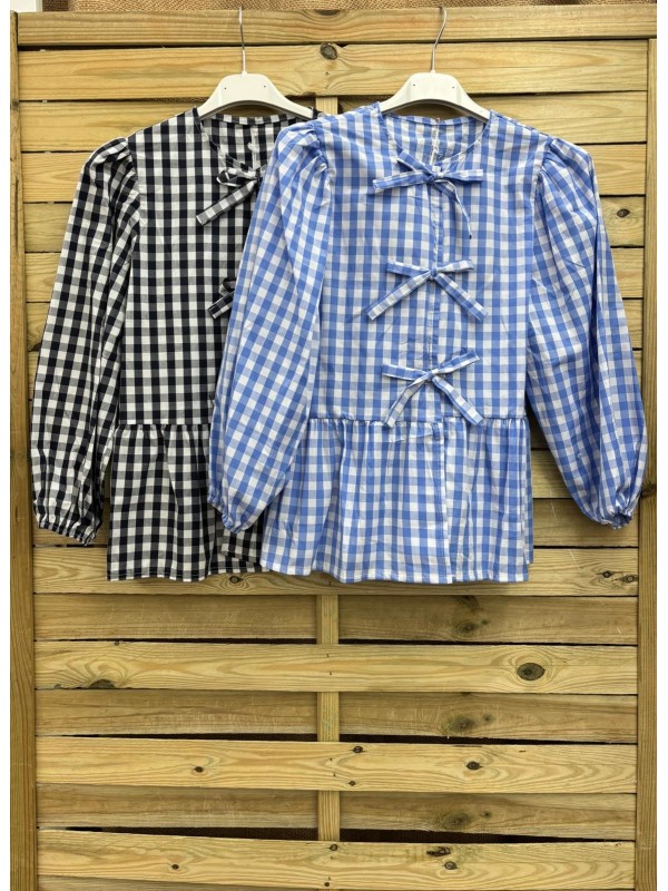 Camisa triple lazo vichy grande